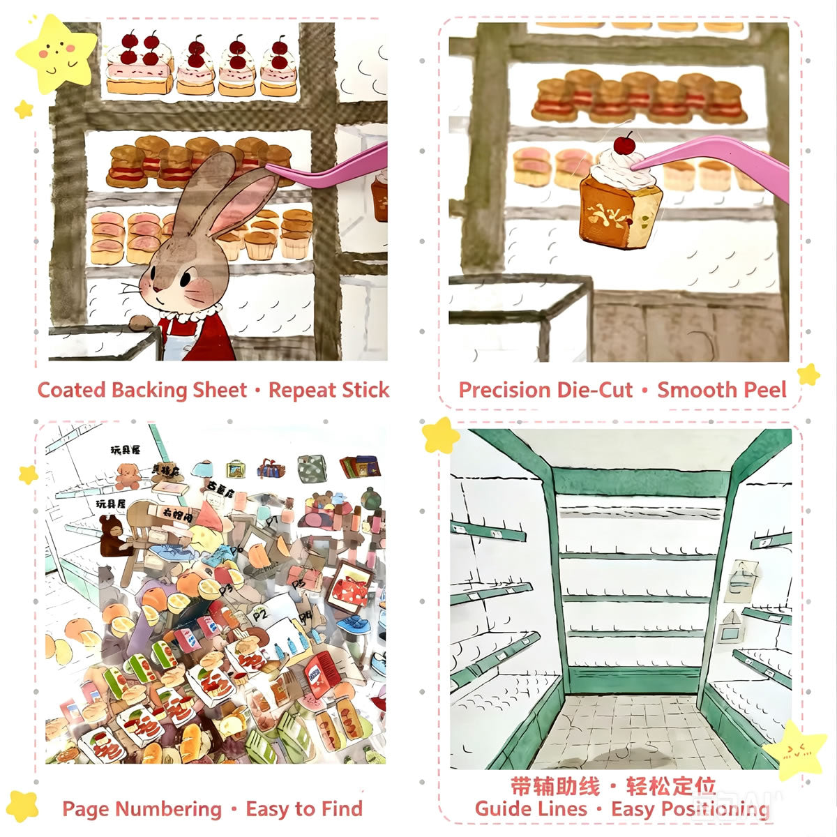 Bunny Dreamscape Sticker Book – DIY Scene-Making Stickers #337