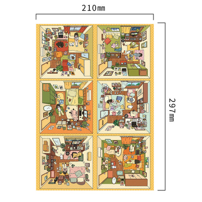Senyou DIY 3D Scenes Stickers Large Version 28.0 Warm Healing Series #288
