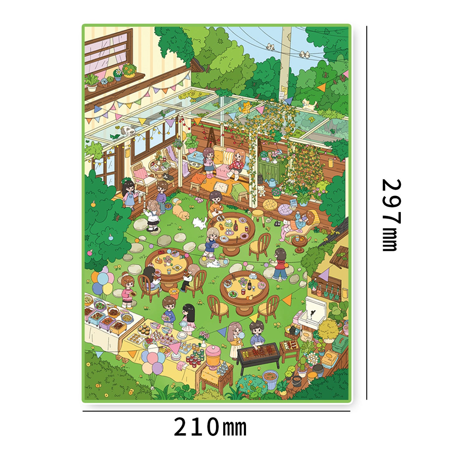 Senyou DIY 3D Scenes Stickers Large version 37.0 garden party series #266