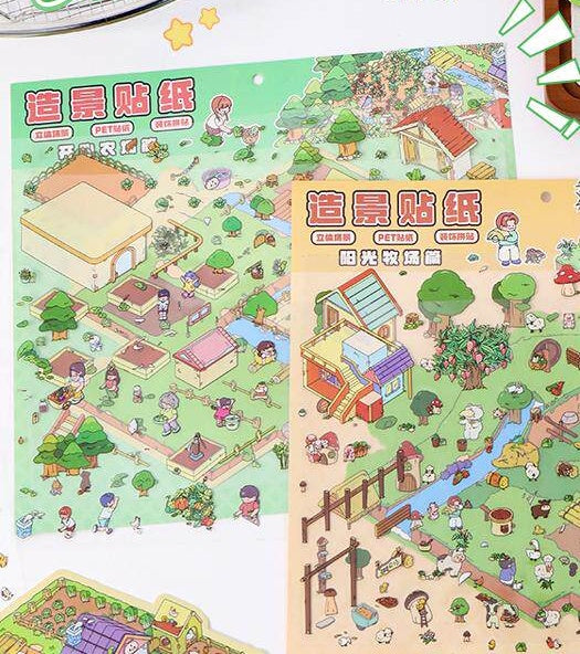 YiLan DIY 3D Scene Stickers 11.0 Extra Large cute farm ranch #242