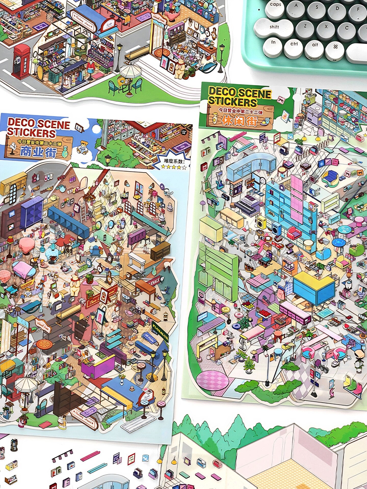 Infeelme's 22nd play of DIY 3D Scene Stickers  in open today, City Street Miniature Scene Stickers Large#117
