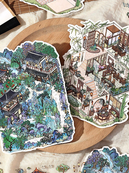 Infeelme's 8th play of DIY 3D Scene Stickers in open today, My Cabin Landscaping Sticker Cute DIY Handmade Miniature Scene Sticker#158