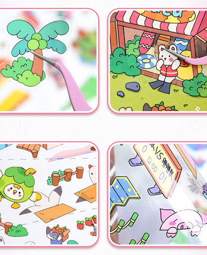 YiLan DIY 3D Scene Stickers 38.0 Cute 3D stereo miniature scene oversized version #221