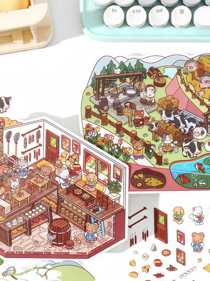 Infeelme's third play of DIY 3D Scene Stickers in open today, Landscaping Sticker 3.0 Miniature Scene Sticker Large#120