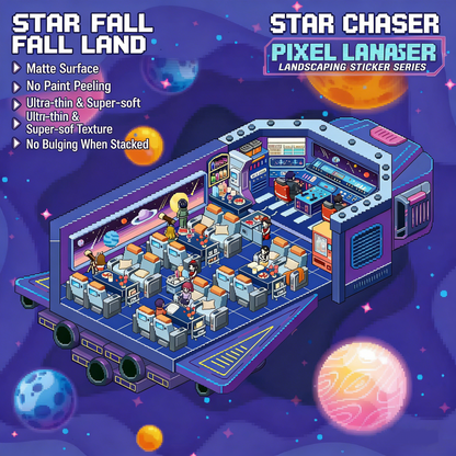 The Land of Falling Stars 3.0 pixel DIY 3D Scene Stickers decompression DIY miniature space#164