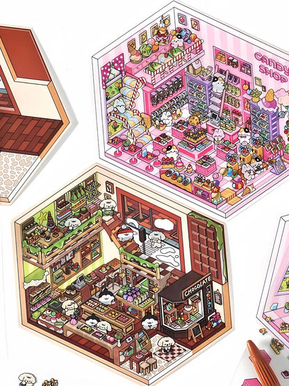 Infeelme's fourth play of DIY 3D Scene Stickers  in open today,4.0 Miniature Scene Stickers, Large Size#112