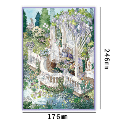 Senyou DIY 3D Scenes Stickers Large version 39.0 Wisteria Courtyard Orchid Creek #289