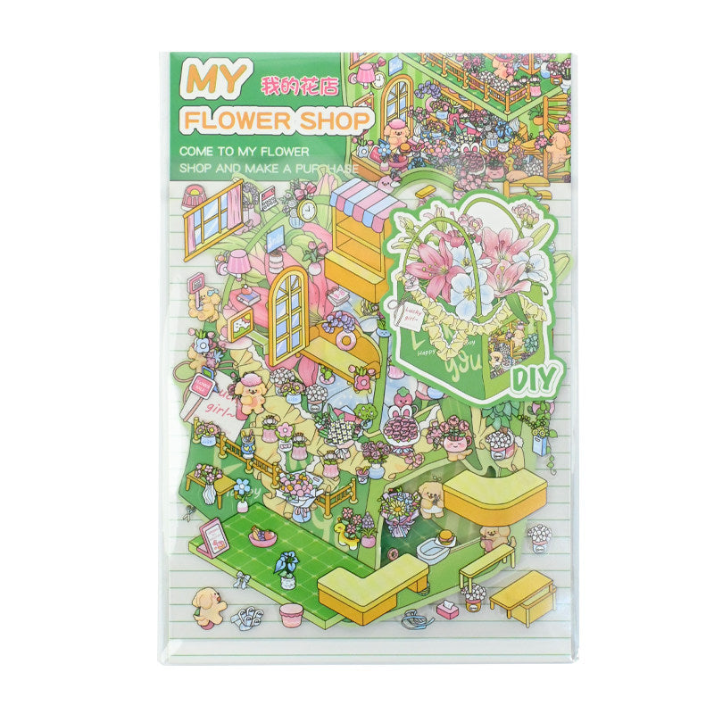 Senyou DIY 3D Scenes Stickers 7.0 Folding Greeting Card Miniature Scene #271