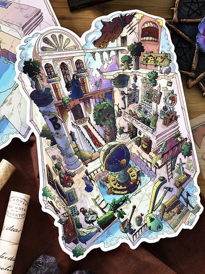 Infeelme's 14th play of DIY 3D Scene Stickers in open today, My Cabin Landscaping Sticker Large Miniature Scene Sticker 14.0 High Difficulty#150