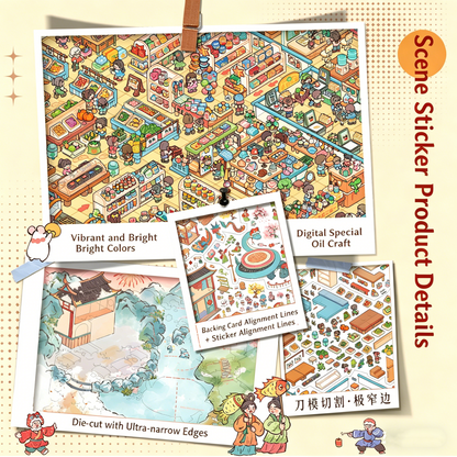 Paper space 33.0-34.0 Special Oil DIY 3D Scene Stickers Extra Large Edition #189