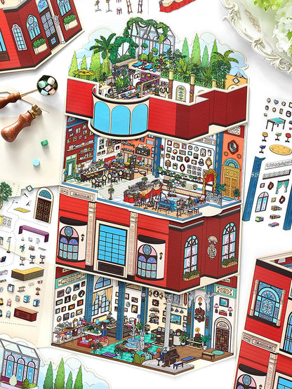 Infeelme's 33rd play of DIY 3D Scene Stickers in open today,  My Cabin Scene Miniature Landscaping Sticker Large#141