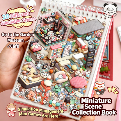TELADO DIY 3D Scene Stickers collection book landscaping sticker handbook sticker scene sticker 3D three-dimensional miniature hut girl children's educational toy DIY handbook sticker decoration creative sticker#82