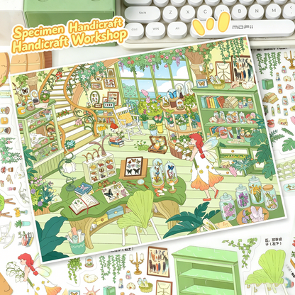 YiLan DIY 3D Scenes Stickers 148.0 Cozy Healing Cottage Series #306