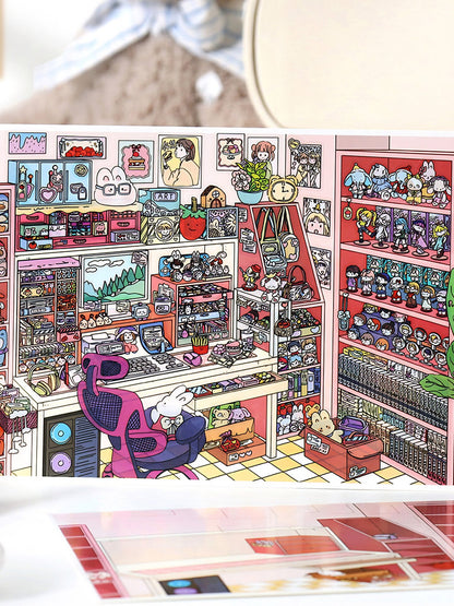Infeelme's 18th play of DIY 3D Scene Stickers in open today, My Cabin Landscaping Sticker Cute DIY Handmade Miniature Scene Sticker#125