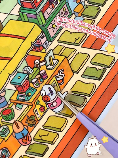 YiLan DIY 3D Scene Stickers 17.0 Large size three-dimensional cabin #219