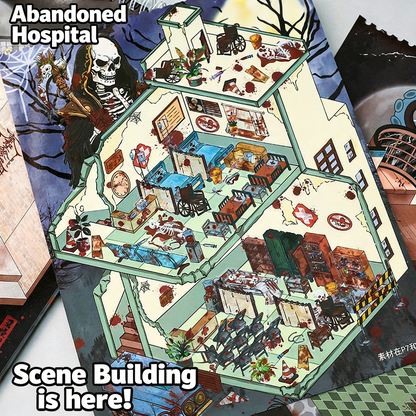Sticker Small Nose Ga Microhole Miniature Scene Collection This Handbook Scene 3D Stereo Miniature Cabin Girls Children's Educational Toys DIY Handbook Sticker Decoration Creative Sticker#102