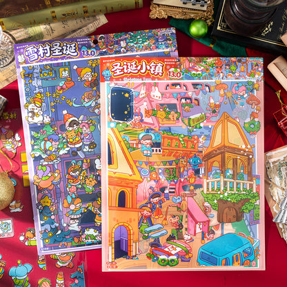 Junbei DIY 3D Scene Stickers 13.0 Christmas Season Series – Miniature Scenes #336