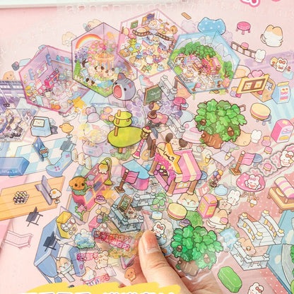 Capybara DIY 3D Scene Stickers Collection Book Miniature Scene #261