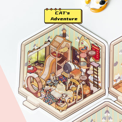 My Leisure Time 4.0 Scene Sticker Collection - Mini & Portable 3D Mini House, DIY Supplies # 22