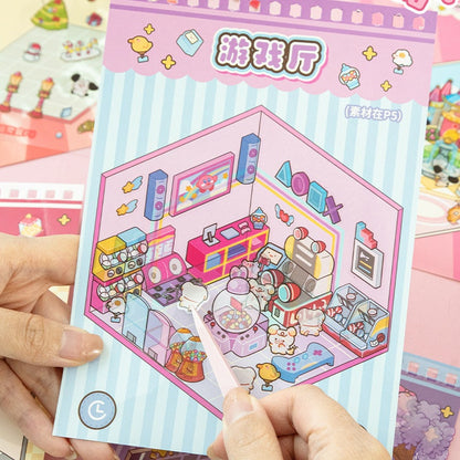 Capybara DIY 3D Scene Stickers Collection Book Miniature Scene #261