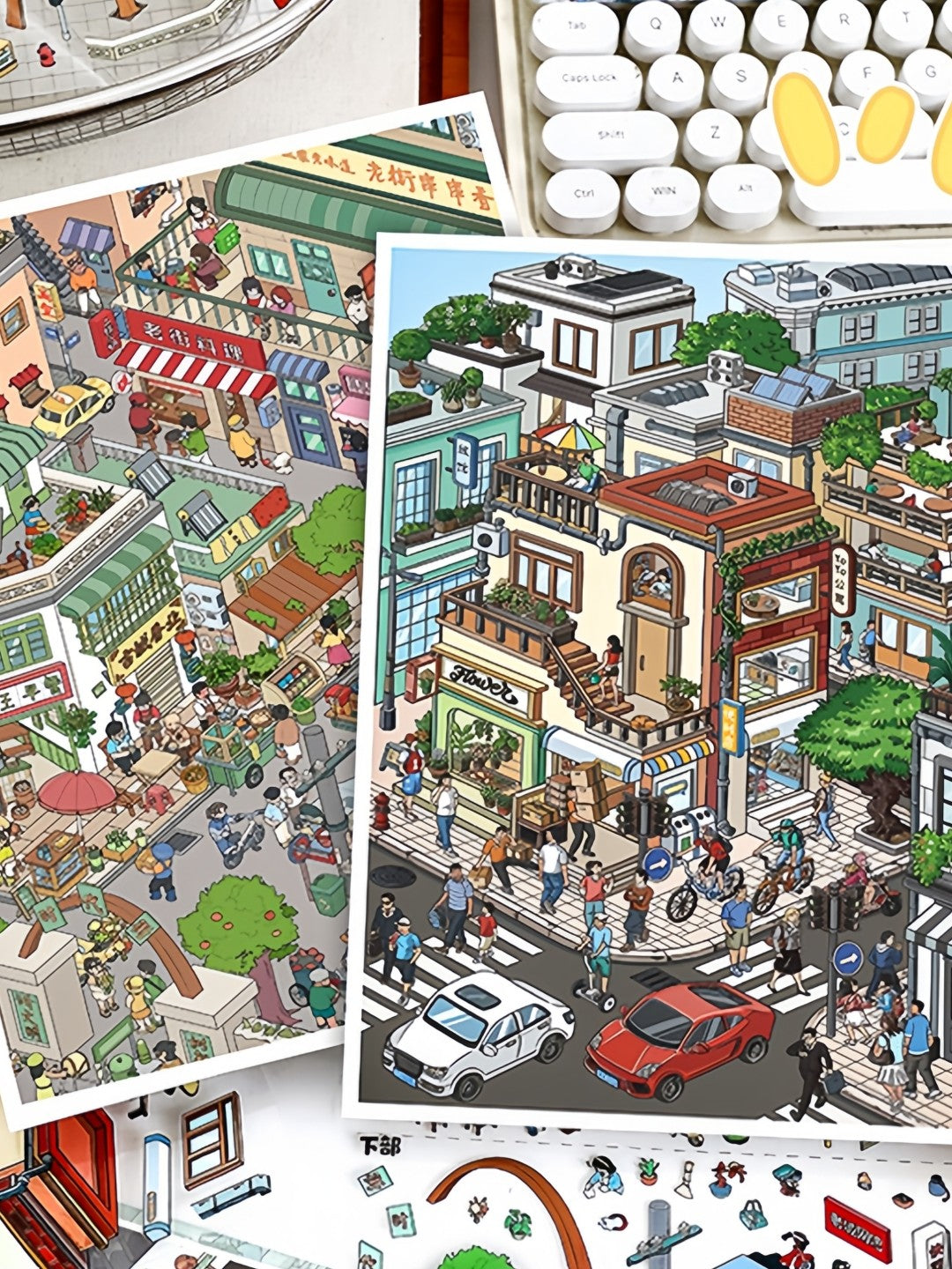 YiLan DIY 3D Scene Stickers 106.0 Special Oil Street View Stereo Cabin #229