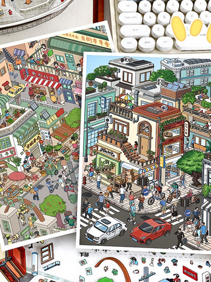 YiLan DIY 3D Scene Stickers 106.0 Special Oil Street View Stereo Cabin #229