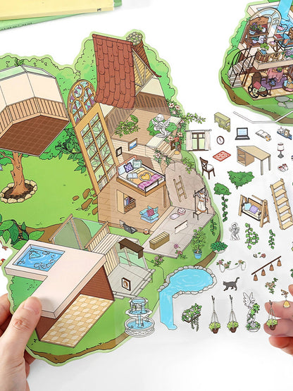 Infeelme's 5th  play of DIY 3D Scene Stickers in open today,  Landscaping Sticker Large Miniature Scene Street Sticker Extra Large Edition 5.0#135