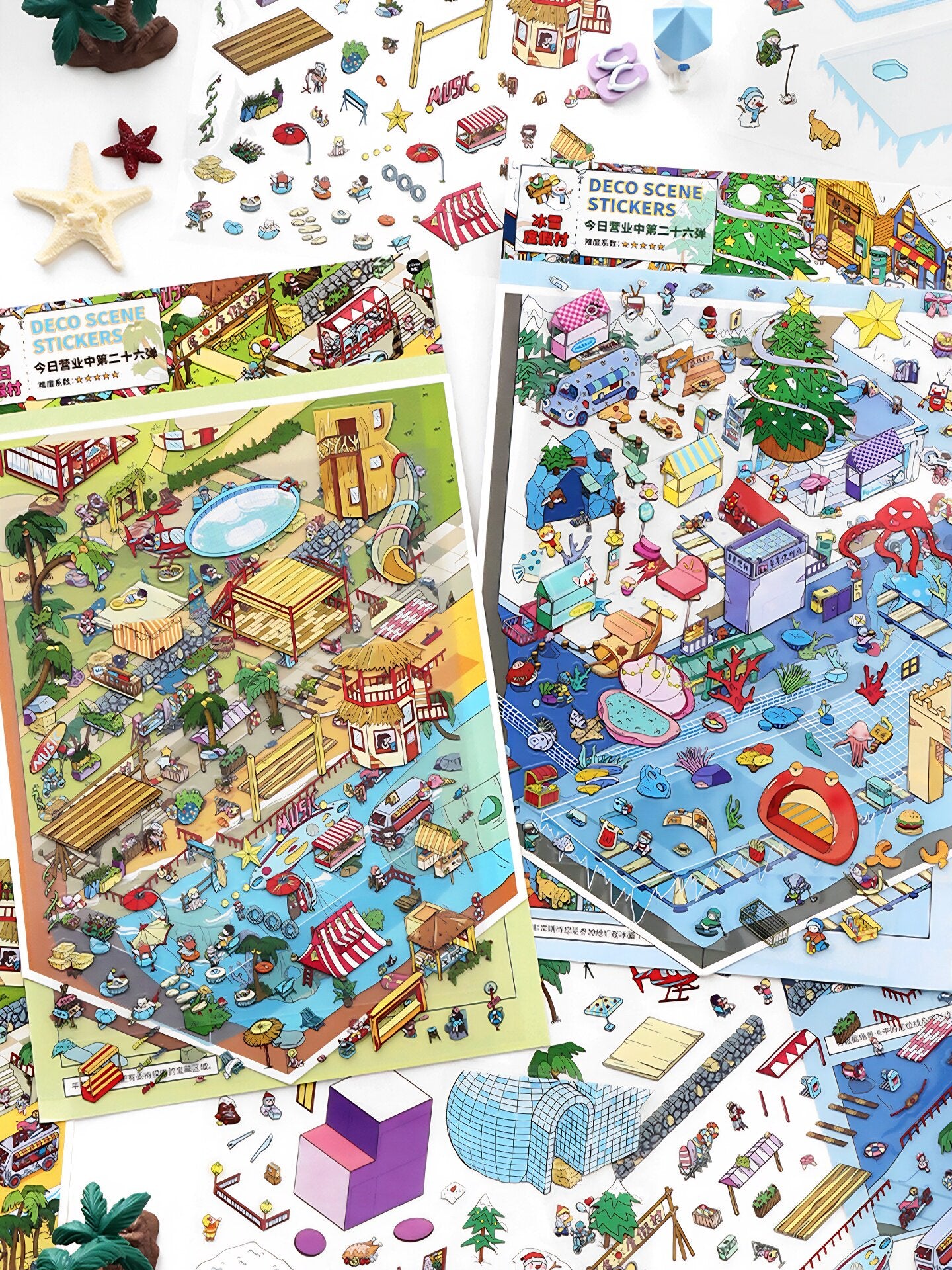 Infeelme's 26th play of DIY 3D Scene Stickers  in open today,My Cabin Scene Miniature Landscape Stickers Large#114
