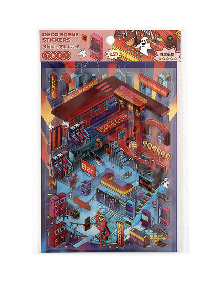 Infeelme's 16th play of DIY 3D Scene Stickers  in open today, cute DIY handmade miniature scenes#115