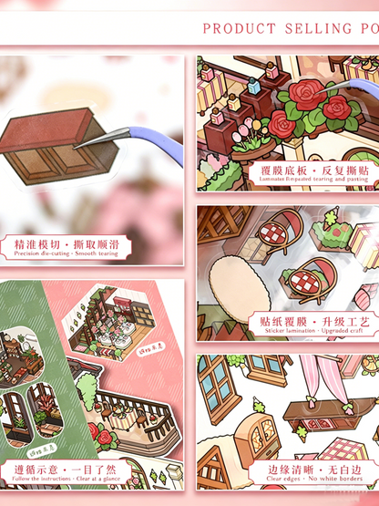 YiLan DIY 3D Scene Stickers 52.0 Large Miniature Scene #247