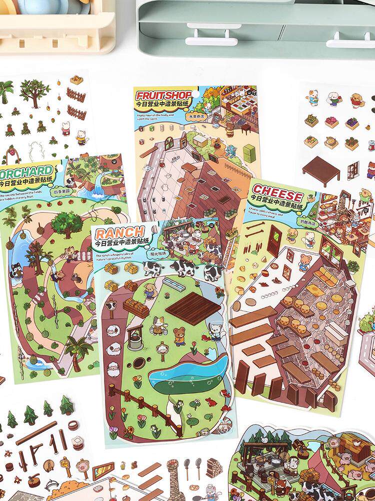 Infeelme's third play of DIY 3D Scene Stickers in open today, Landscaping Sticker 3.0 Miniature Scene Sticker Large#120