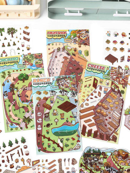 Infeelme's third play of DIY 3D Scene Stickers in open today, Landscaping Sticker 3.0 Miniature Scene Sticker Large#120