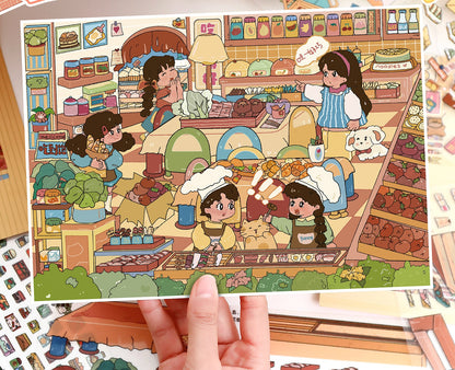 YiLan DIY 3D Scene Stickers 125.0 Special Oil Stocking Series Diorama Stickers #310