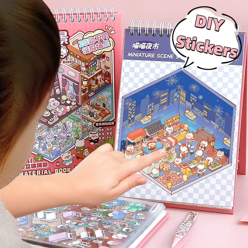 Scene Sticker Collection Book | 3D House Gift for Girls # 71