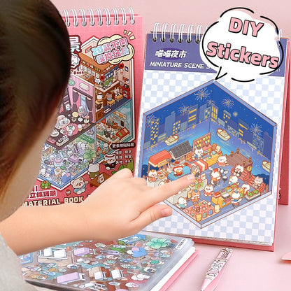Scene Sticker Collection Book | 3D House Gift for Girls # 71