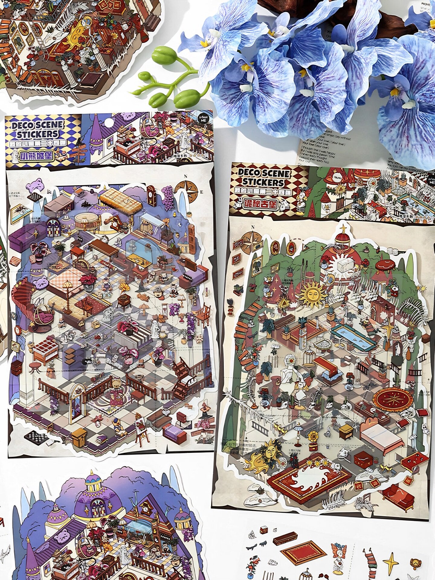 Infeelme's 24th play of DIY 3D Scene Stickers in open today,  Miniature Castle Infi Landscaping Sticker Large#139