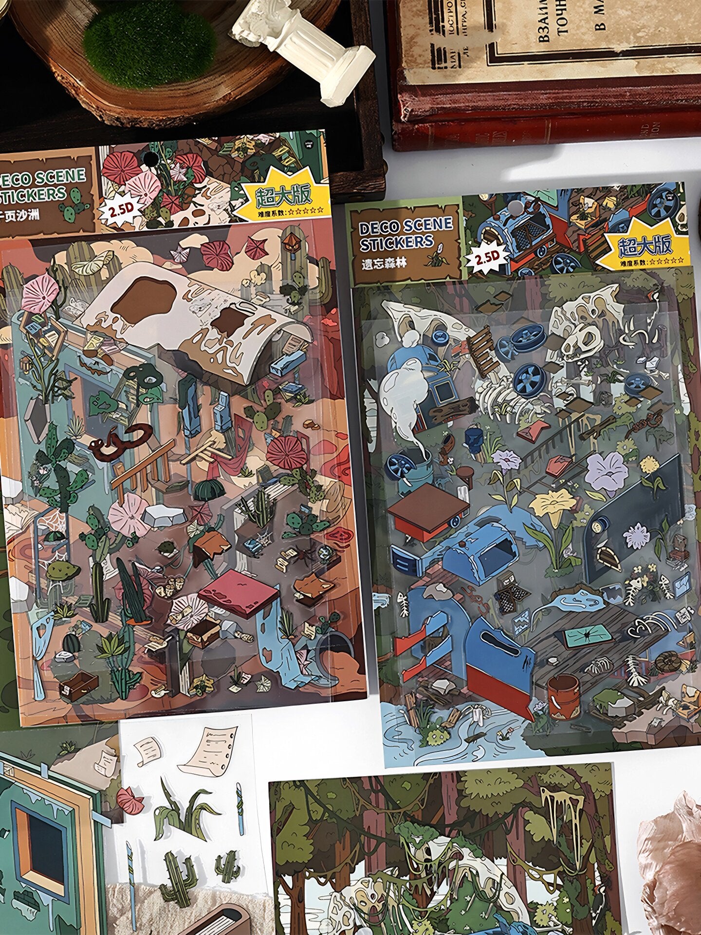 Infeelme's 15th play of DIY 3D Scene Stickers in open today, Landscaping Sticker Forgotten Forest Miniature Scene Sticker #123