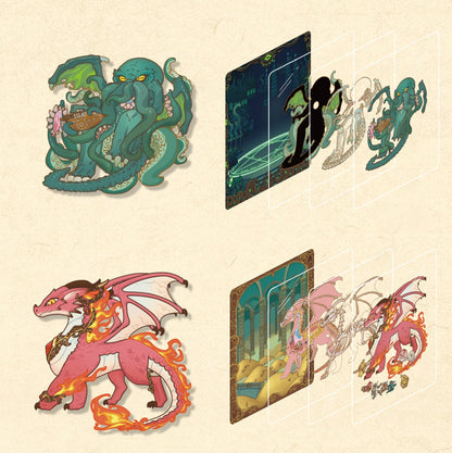 Anatomical Restoration Scene Sticker Puzzle - Visible Structure of Cthulhu (Fantasy Creature), Educational Toy # 19