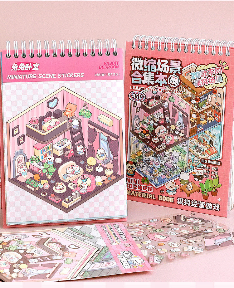 Scene Sticker Collection Book | 3D House Gift for Girls # 71