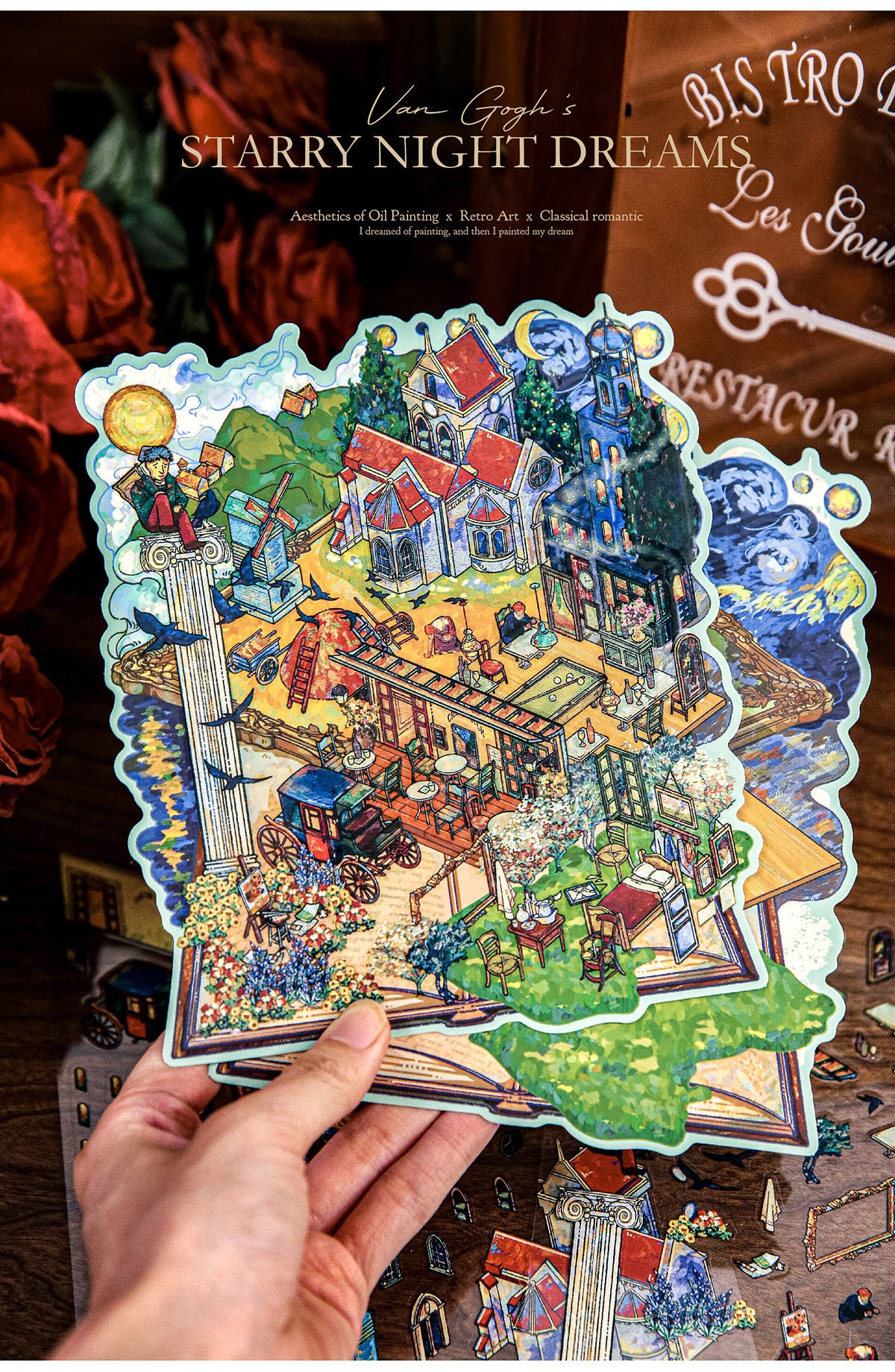 Dream Island Series | Healing Student DIY Journal Scene Sticker Pack # 57