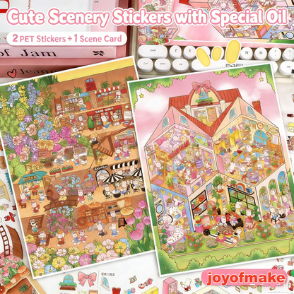 Large Luxury 2-Layer Villa | 3D Mini Scene Stress Relief Landscape Stickers # 77