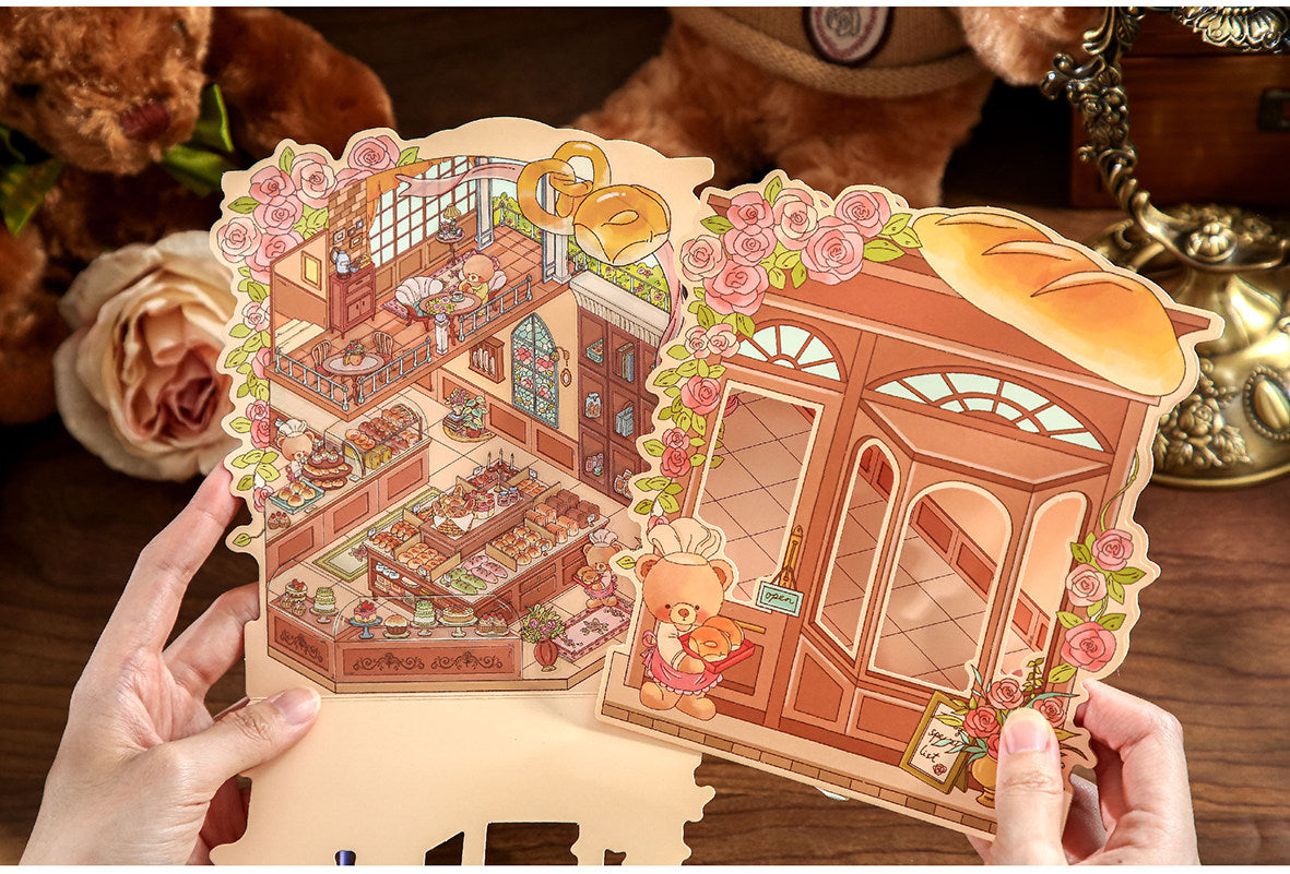 Little Bear's Romantic House | Student 3D Mini Scene Educational Scene Stickers # 63