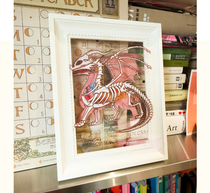 Anatomical Restoration Scene Sticker Puzzle - Visible Structure of Red Dragon (Fantasy Creature), Educational Toy # 18