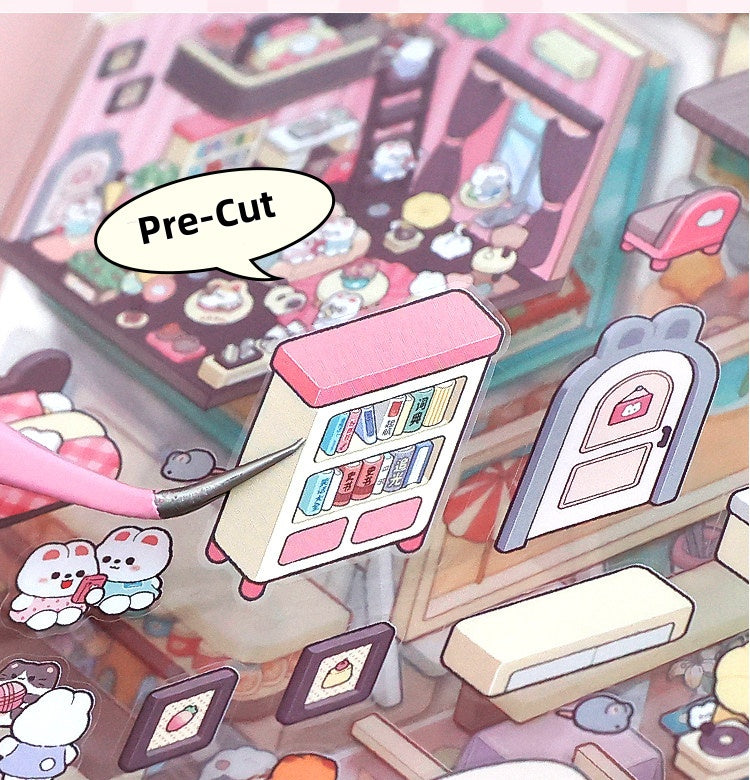 Scene Sticker Collection Book | 3D House Gift for Girls # 71