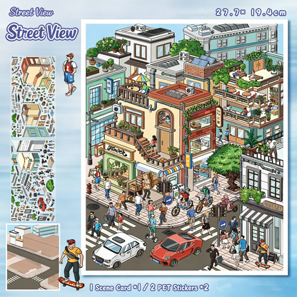 Large Luxury 2-Layer Villa | 3D Mini Scene Stress Relief Landscape Stickers # 77