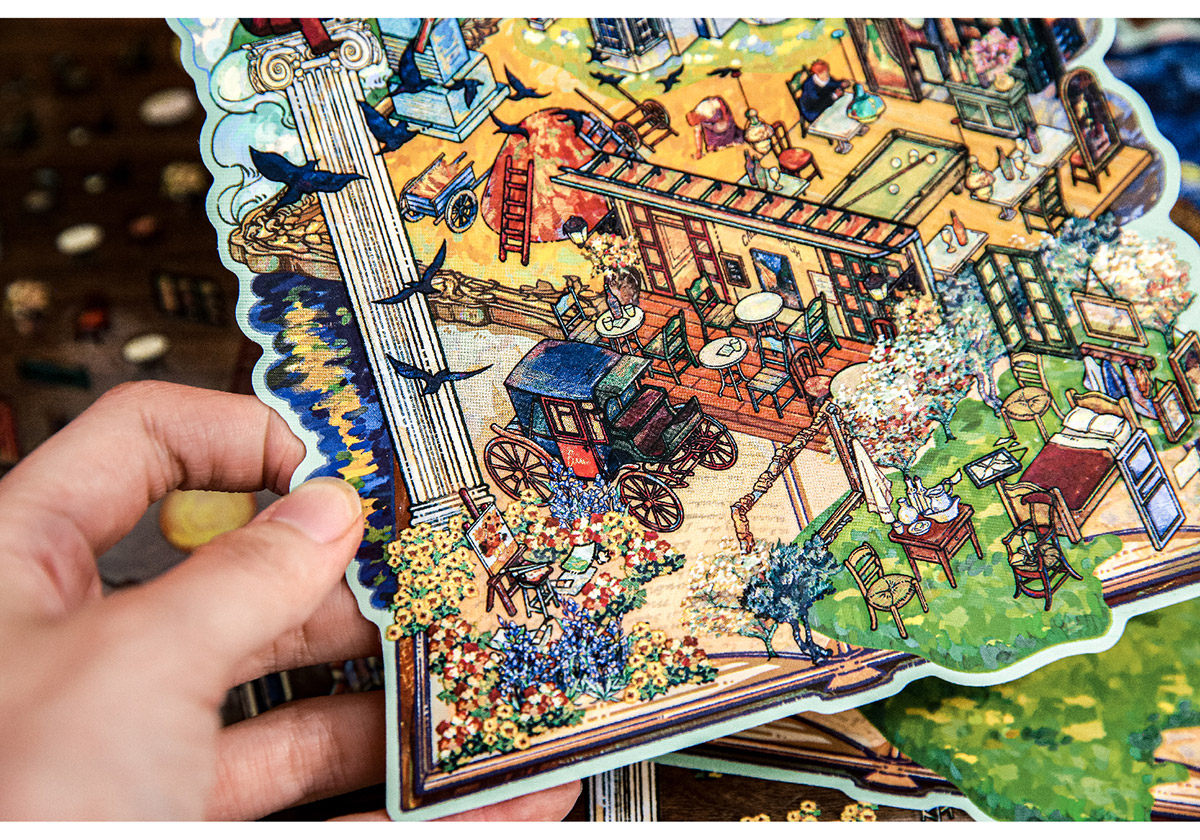 Dream Island Series | Healing Student DIY Journal Scene Sticker Pack # 57