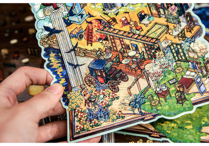 Dream Island Series | Healing Student DIY Journal Scene Sticker Pack # 57