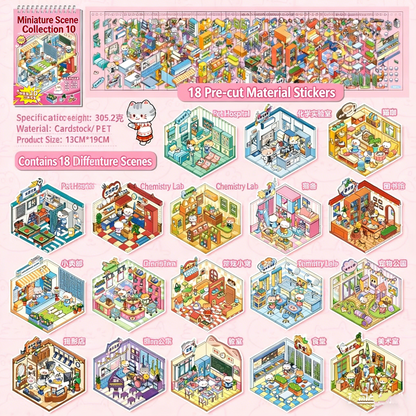 Slightly Horrific Scene Sticker Album | 20 3D Scenes for Kids - Adults # 78