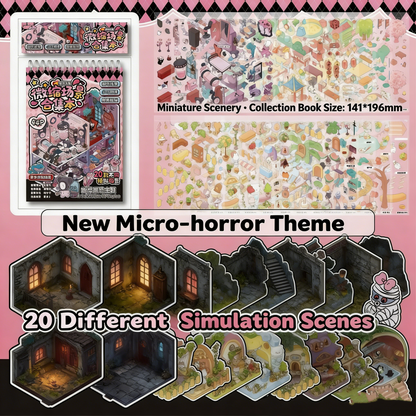 Slightly Horrific Scene Sticker Album | 20 3D Scenes for Kids - Adults # 78