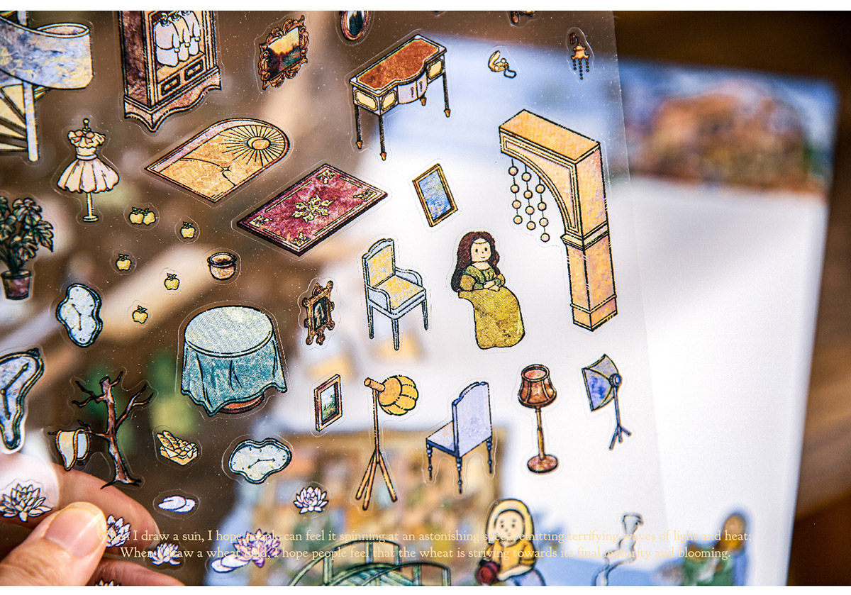 Dream Island Series | Healing Student DIY Journal Scene Sticker Pack # 57